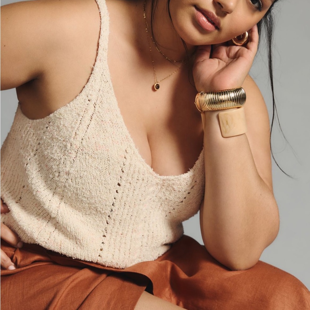 Anthropologie Beige Knit Tank Top - Picture 4 of 10